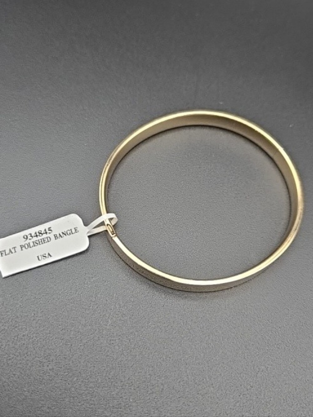 Flat Polished Gold Bangle Bracelet 14kg